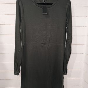 Forever 21 Olive Green Long Sleeve Dress